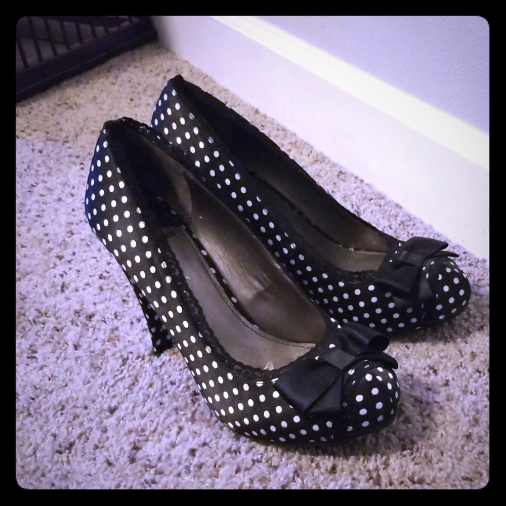 Polka dot heels